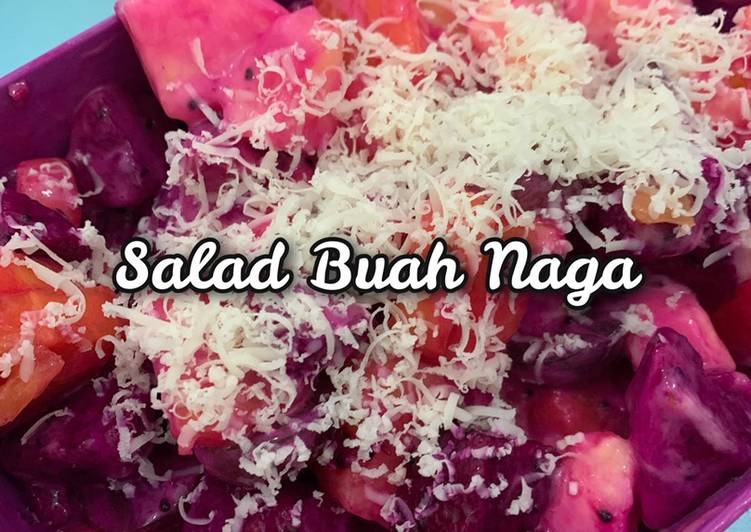 Resep Salad Buah Naga Sederhana | Langkah Membuat Salad Buah Naga Sederhana Yang Bikin Ngiler