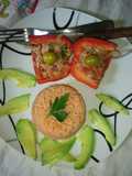 Pimiento Morrón Relleno de Ceviche de Atún