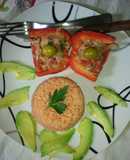 Pimiento Morrón Relleno de Ceviche de Atún