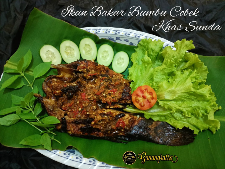 Bagaimana Membuat 10. IKAN BAKAR BUMBU COBEK KHAS SUNDA ALA RESTORAN RINDU ALAM, Lezat