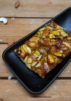 A picture of Mix dryfruit Chikki.