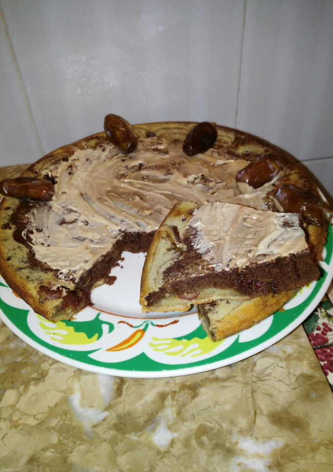 Una foto de Torta de cacao con dátiles sin horno
