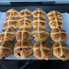 A picture of Moist Hot Cross Buns - Yummy.