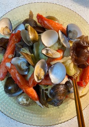 蔬菜蒸蛤蠣 的食譜成品照片