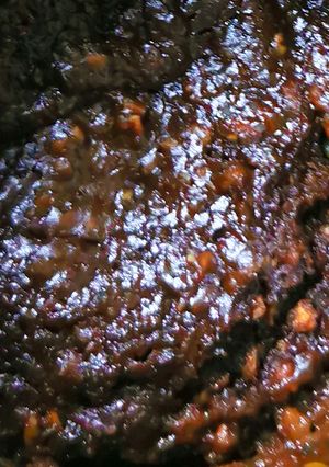 Una foto de Brownie en microondas vegano