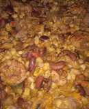 Guiso de mondongo y legumbres