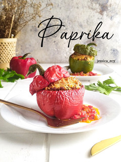Foto resep Stuffed Paprika dengan Saus Paprika Merah