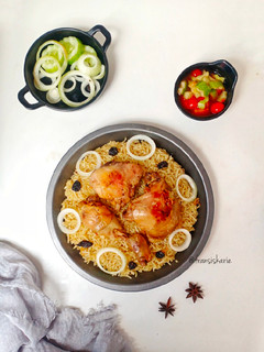 Foto resep Nasi Kabsah Ayam Rice Cooker