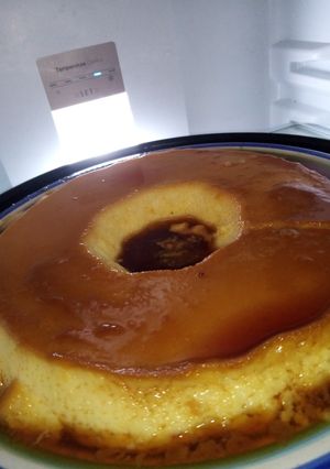 Una foto de Flan