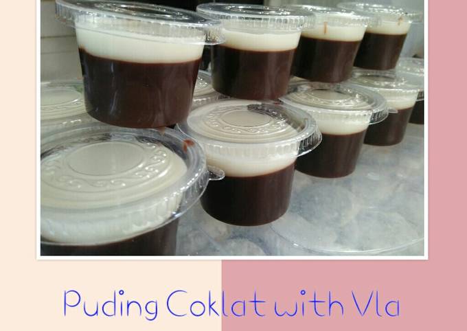 Puding coklat vla susu