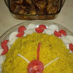 A picture of Fish pulao.