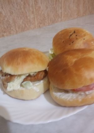 صورة لوصفة الهمبرجر بصدر الدجاج