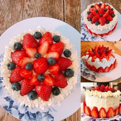 A picture of Moist and light sponge cake (Japanese style decoration cake).