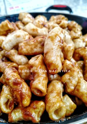 Foto resep Kerupuk Makaroni goreng manis
