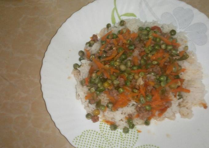 Easiest Way to Make Homemade Coconut Rice &amp; Mince Meat Stew