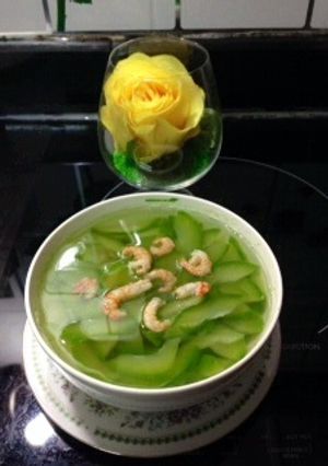 Hình của món Canh bí nấu tôm nõn.