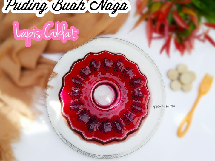 Cara Memasak Puding Buah Naga Lapis Coklat Enak Dan Mudah