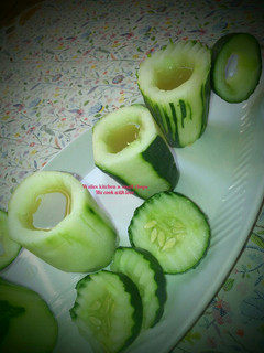 A picture of Cucumber cup with amazing drink.