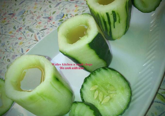 Cucumber cup with amazing drink