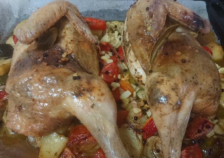 Pollo al horno marinado