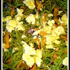 A picture of Green egg chowmein.