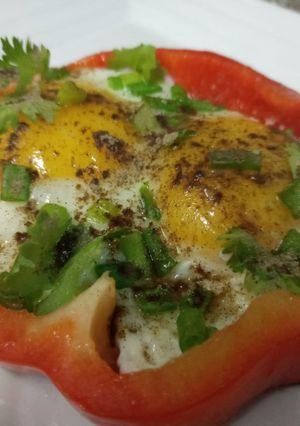 A picture of Half fry egg.