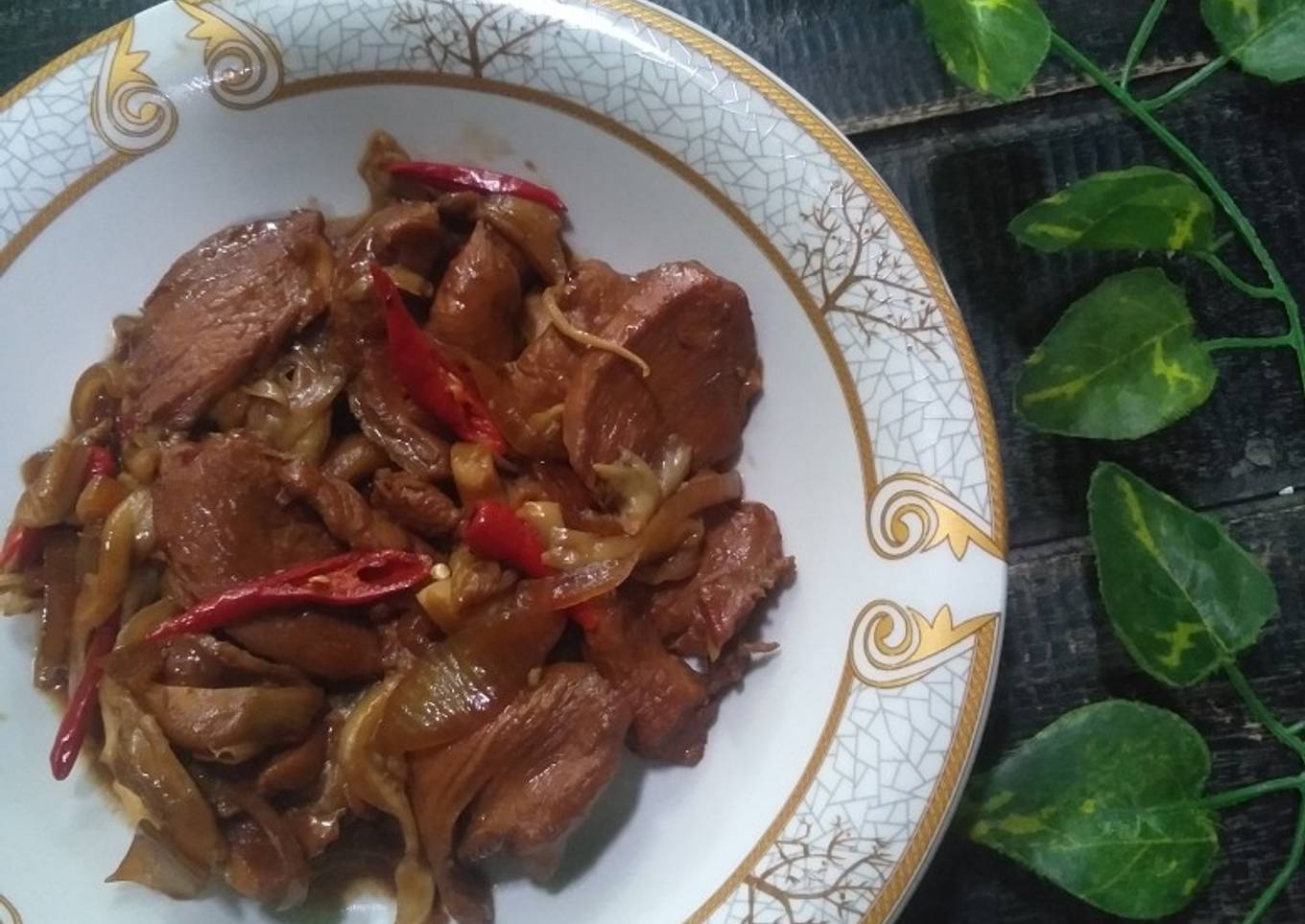 Ayam kecap jamur tiram