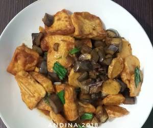 Ini Caranya Tahu Campur terong saus Kecap Gurih Mantul