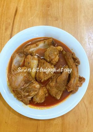 Hình của món Sườn non sốt bulgogi.
