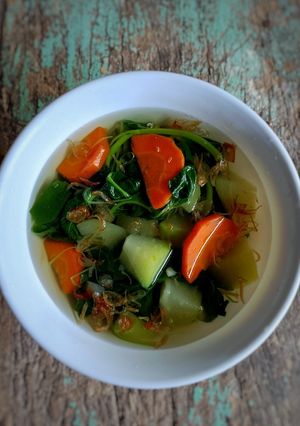 Foto resep Brambang salam bayam labu dan wortel