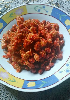 Foto resep sambal teri kacang plus tempe