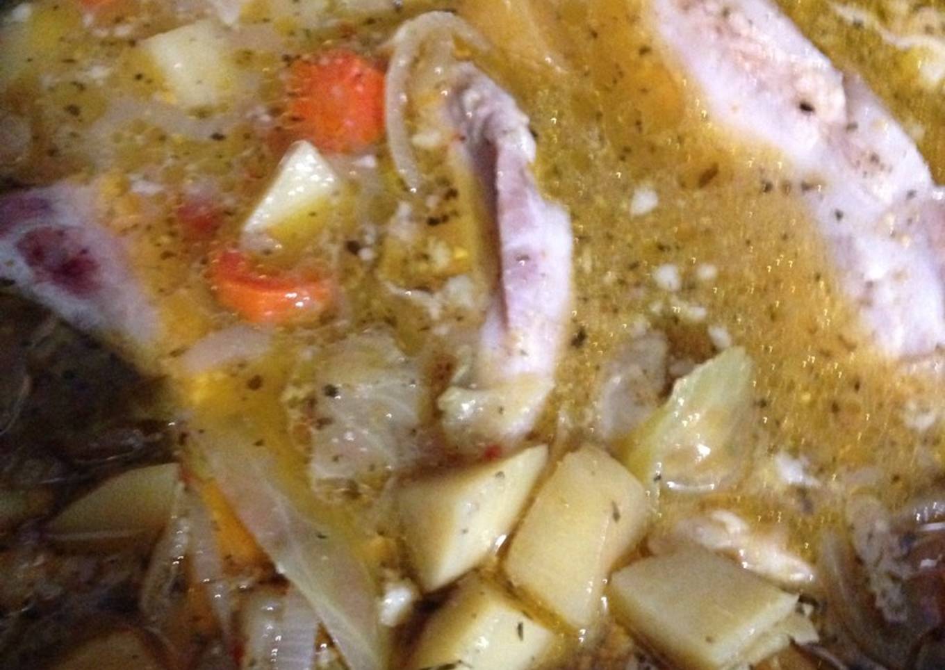Steps to Make Speedy Apple juice and wine pork roast