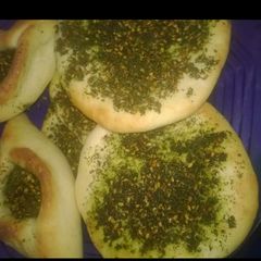 A picture of Zaatar Fatayer arab cuisine.