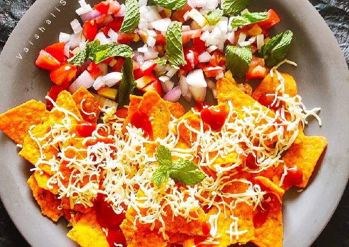 Steps to Prepare Super Quick Homemade Nachos Platter (Baked and Loaded)