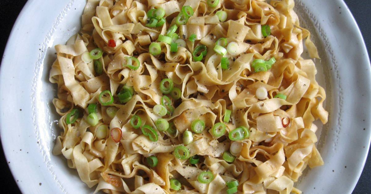 Garlic, Chilli & Soy Sauce Tofu Skin Noodles Recipe by Hiroko Liston