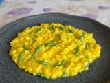 Risotto zafferano e fagiolini