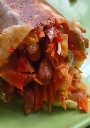A picture of Plantain and Chicken Tortilla.