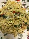 Spaghetti in padella 62 finocchietto selvatico e acciughe piccanti
