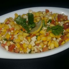 A picture of Sweet corns salad with cottage cheese.
