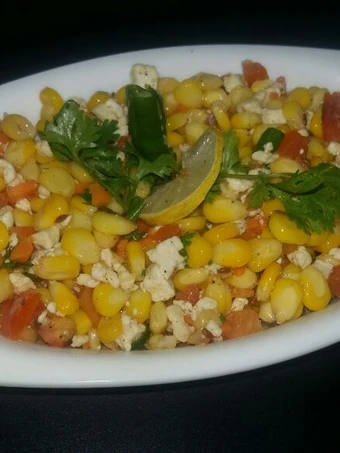 Easy Way Make Sweet corns salad with cottage cheese the So Delicious Tasty