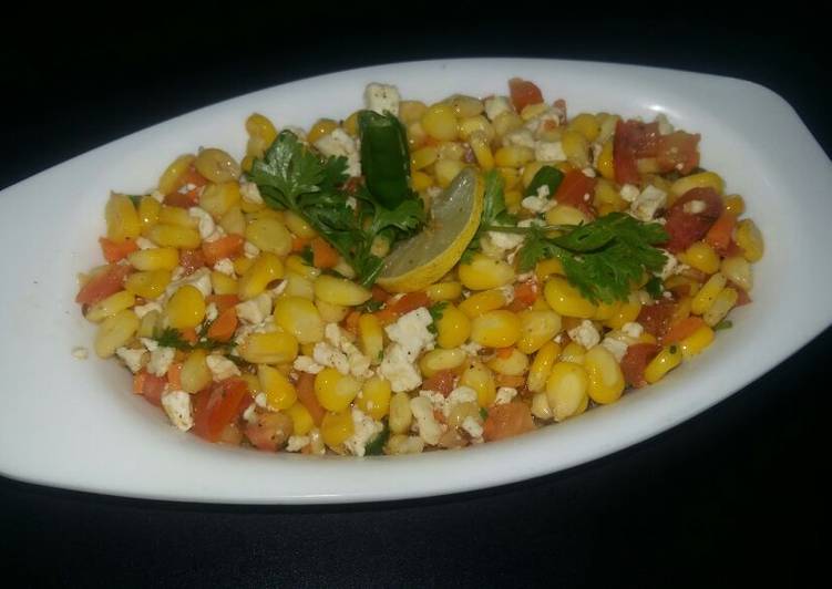 Simple Way to Make Ultimate Sweet corns salad with cottage cheese