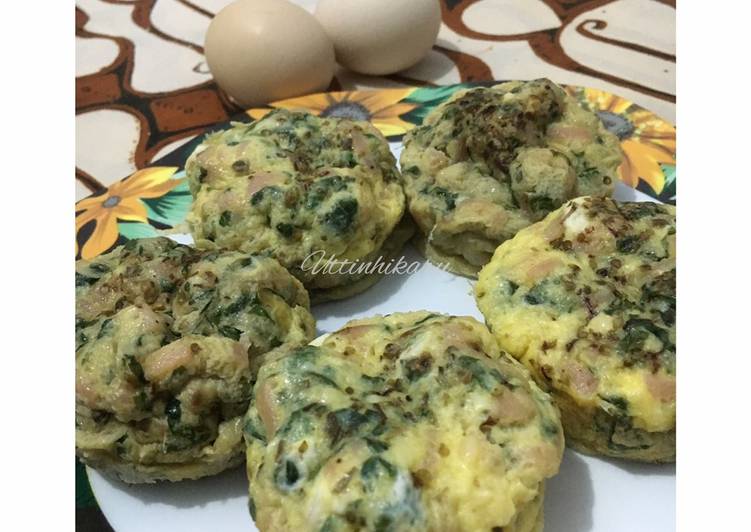 Resep 53. Muffin Bayam dan Telur Kukus #MomenManis #SayangAnak, Enak Banget