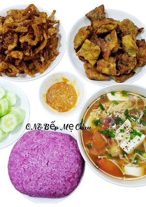 Hình của món Cơm chay ngày rằm.