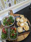 Pan-Fried Dumplings with Chive Dipping Sauce