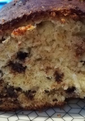 Une photo de Cake à la banane et pépites de chocolat