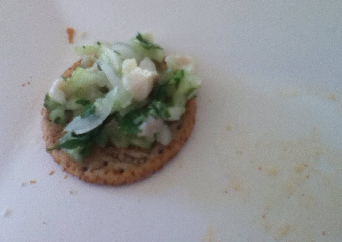 Ensalada verde navideña con leche de coco y calabacitas