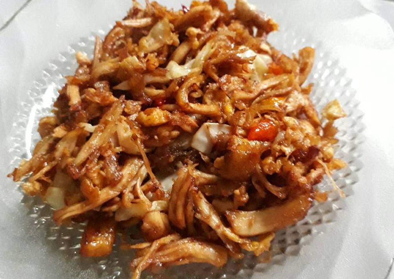 Ayam Suwir Kecap Pedas
