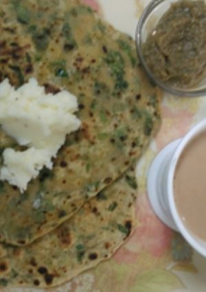 A picture of Layer meathi paratha.