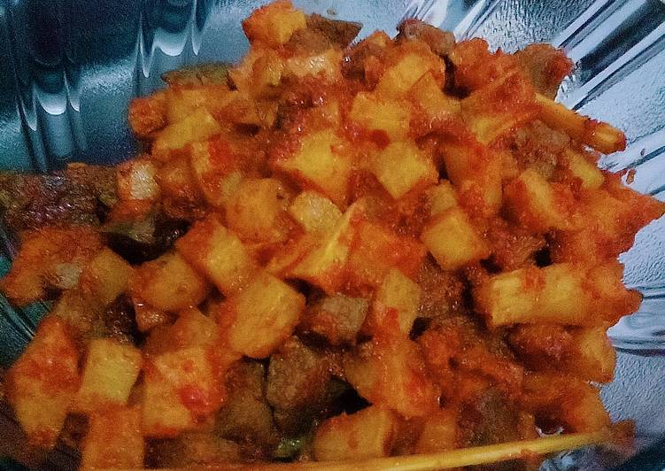 Resep Sambel goreng kentang +ati sapi Anti Gagal