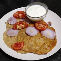 A picture of Pickle Spread Chapatti.